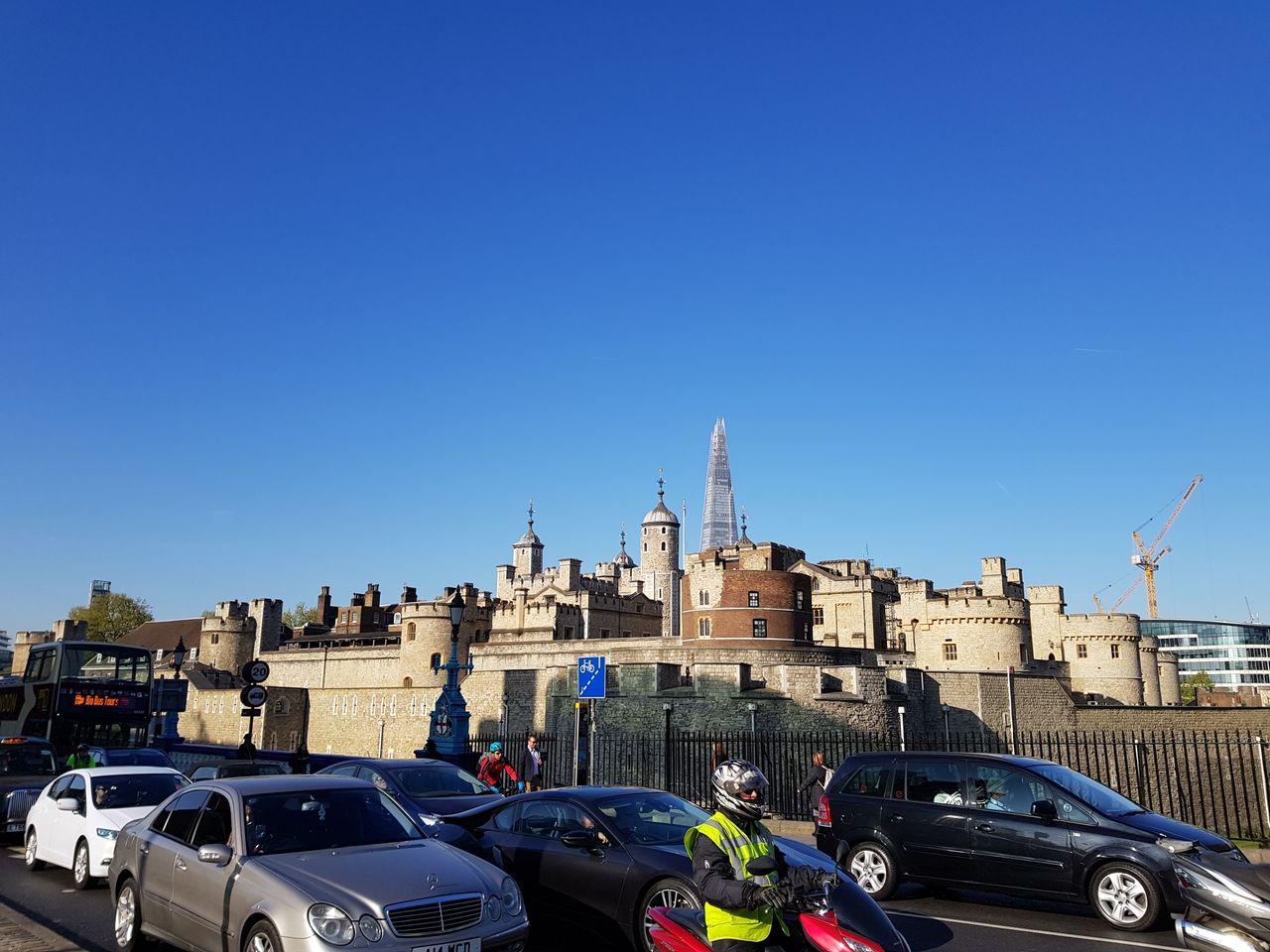 Tower of London came into view. Felt alright for three to four seconds.