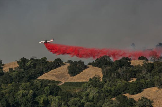 california fires, planes