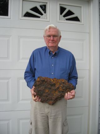 Calvin Alexander with Meteorite
