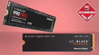 Samsung 990 Pro and WD Black SN850X SSDs
