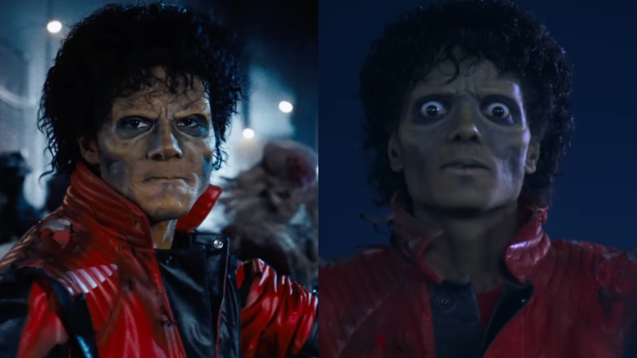 Jaafar Jackson and Michael Jackson in the Thriller Music video