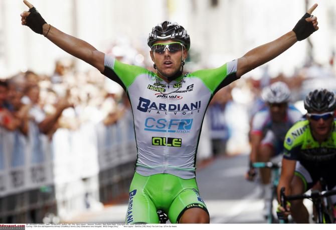Sonny Colbrelli (Bardiani-CSF) celebrates his second win in a week