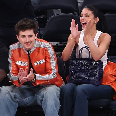 Kylie Jenner and Timothee Chalamet attend a Knicks game