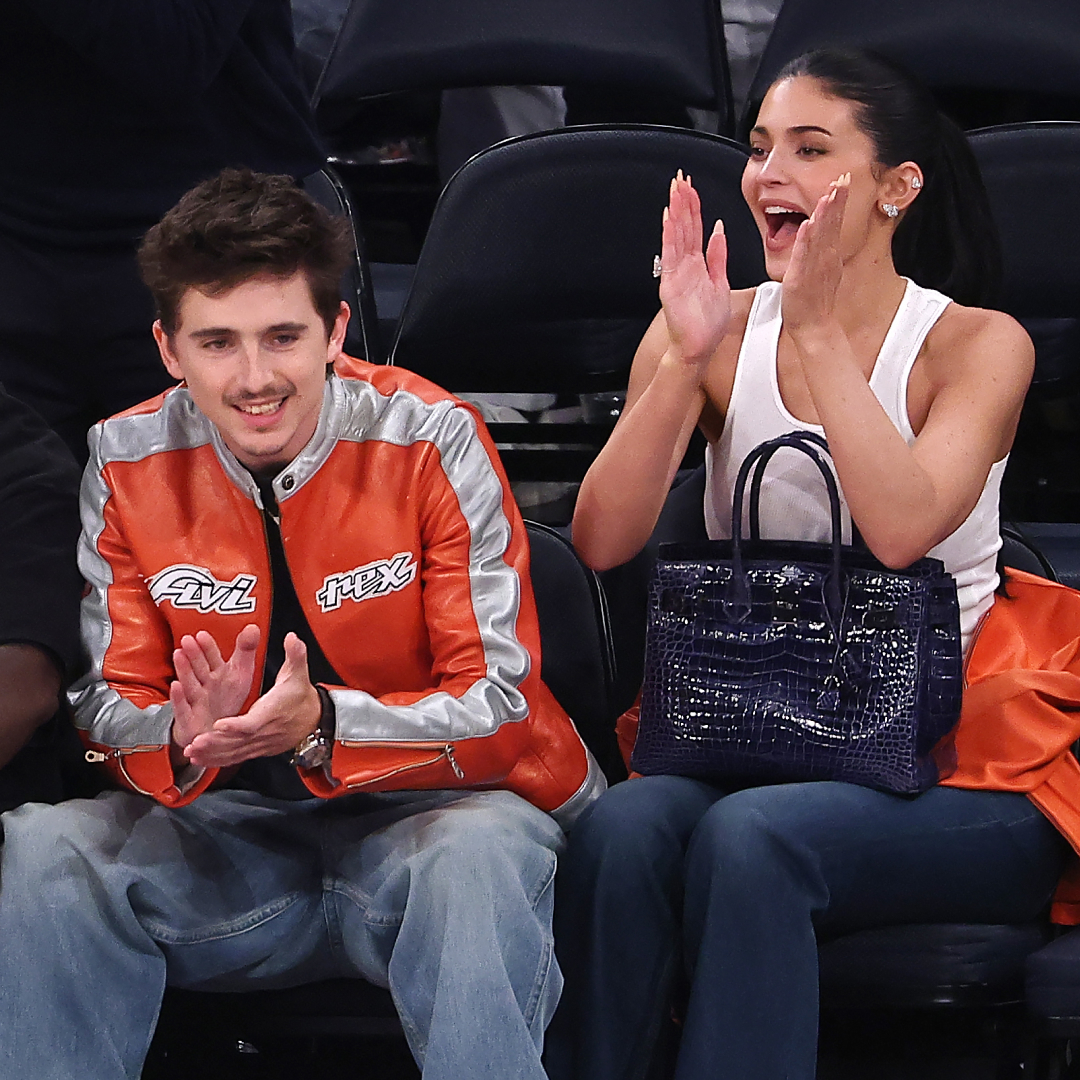 Kylie Jenner and Timothee Chalamet attend a Knicks game