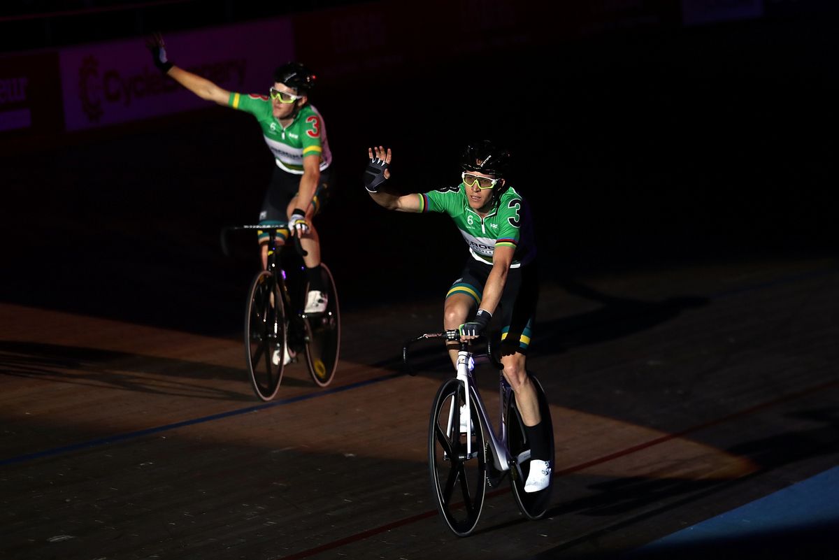 Cameron Meyer &amp; Callum Scotson (Australia) celebrate their victory