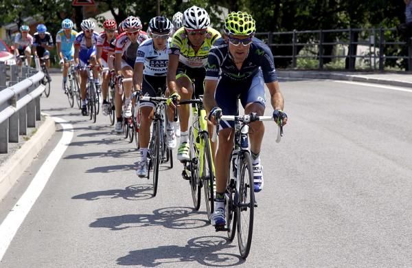 Pablo Lastras (Movistar) at the head of the race.