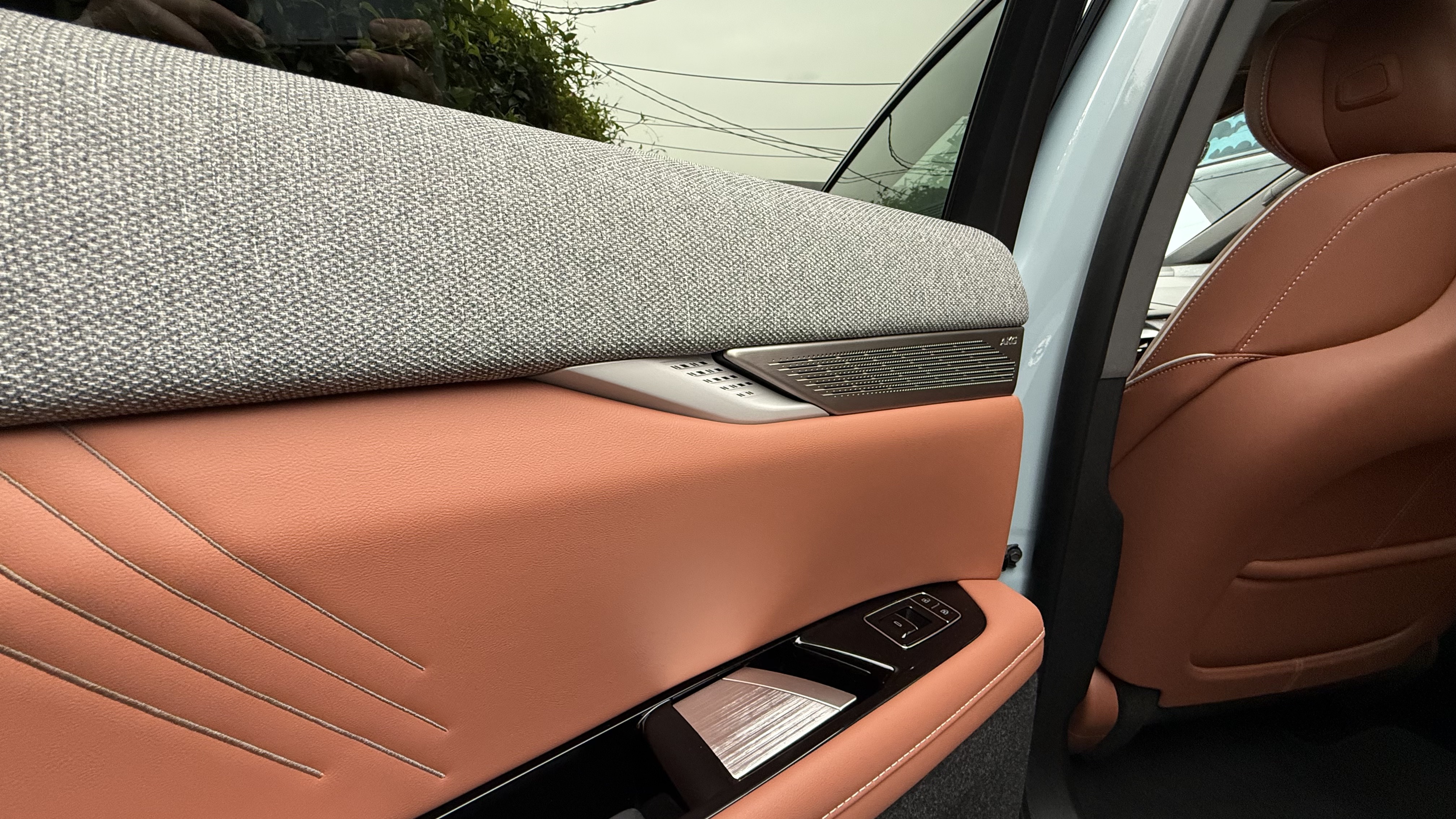 The Cadillac Lyric, with emphasis on the AKG Dolby Atmos speaker array