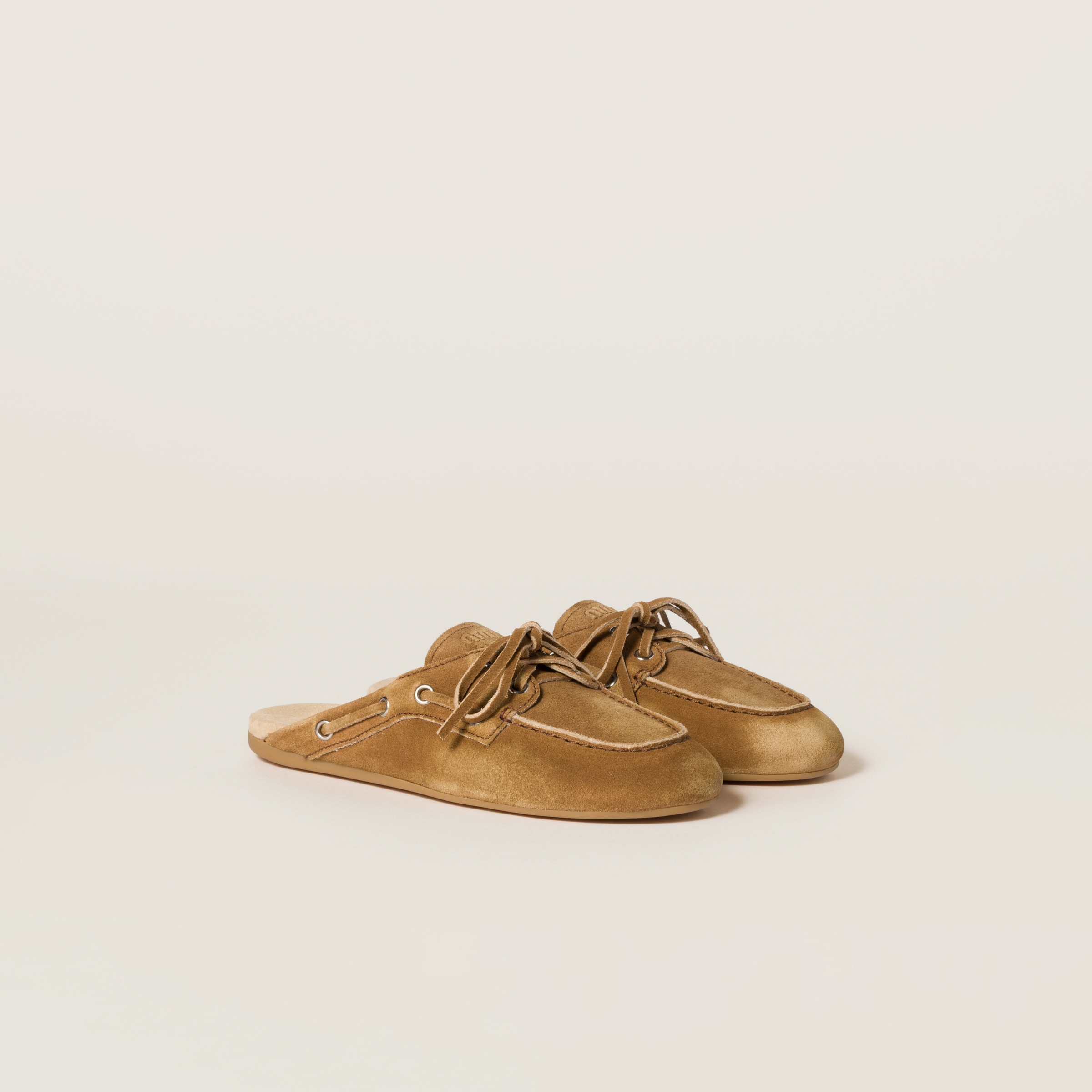 Faded Suede Deck Mules
