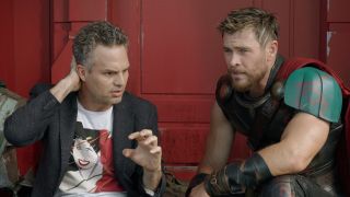 Mark Ruffalo and Chris Hemsworth in Thor: Ragnarok
