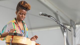 Yasmin Williams performs during day two of the 2021 Newport Folk Festival at Fort Adams State Park on July 24, 2021 in Newport, Rhode Island. 