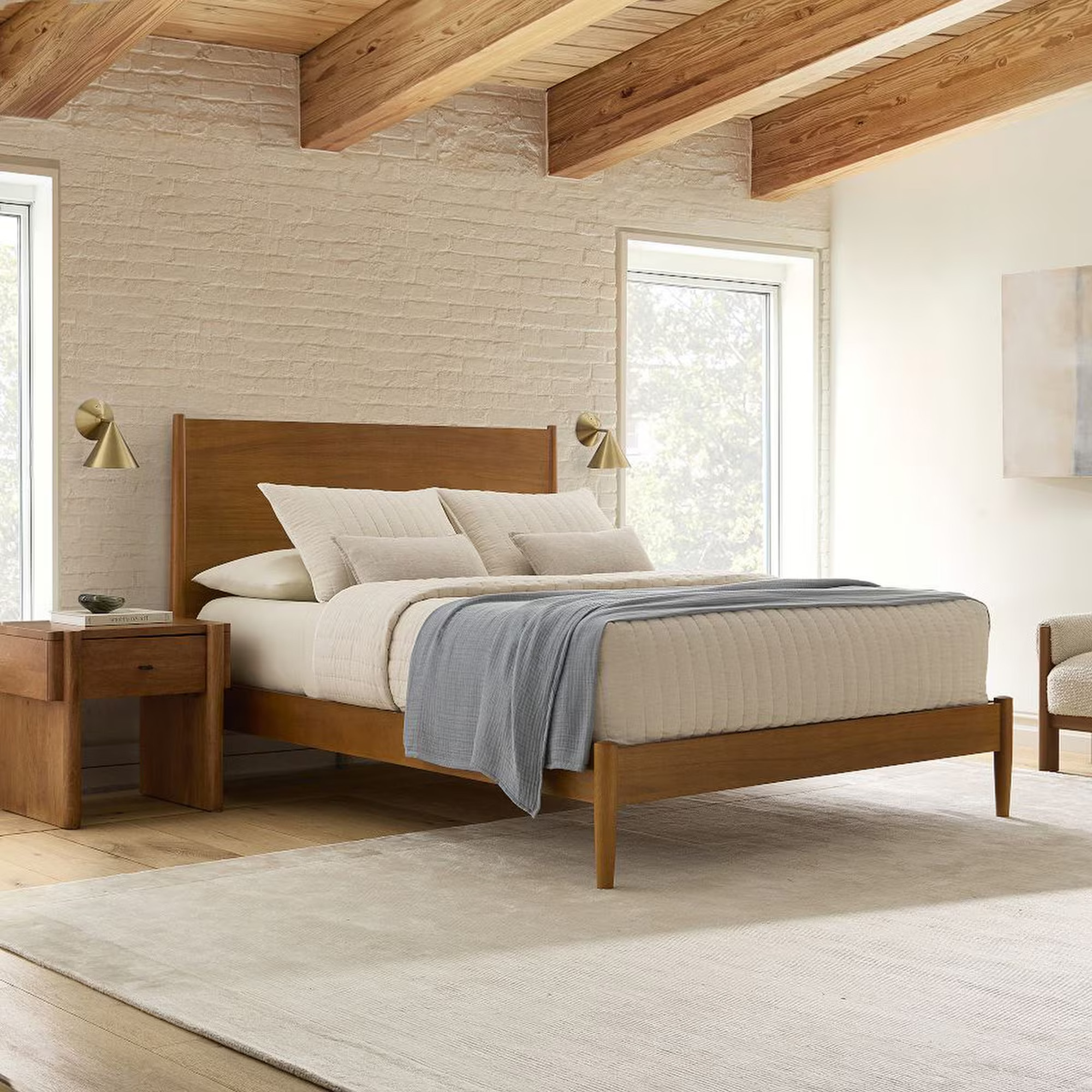 West Elm Mid-Century Modern bed