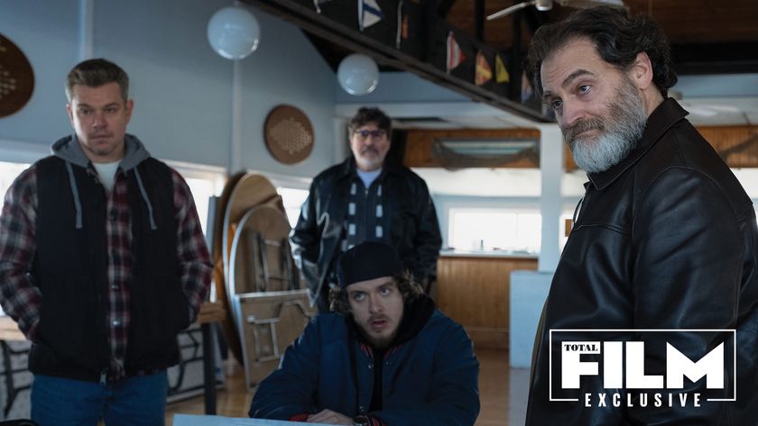 Matt Damon, Michael Stuhlbarg, Alfred Molina and Jack Harlow in The Instigators