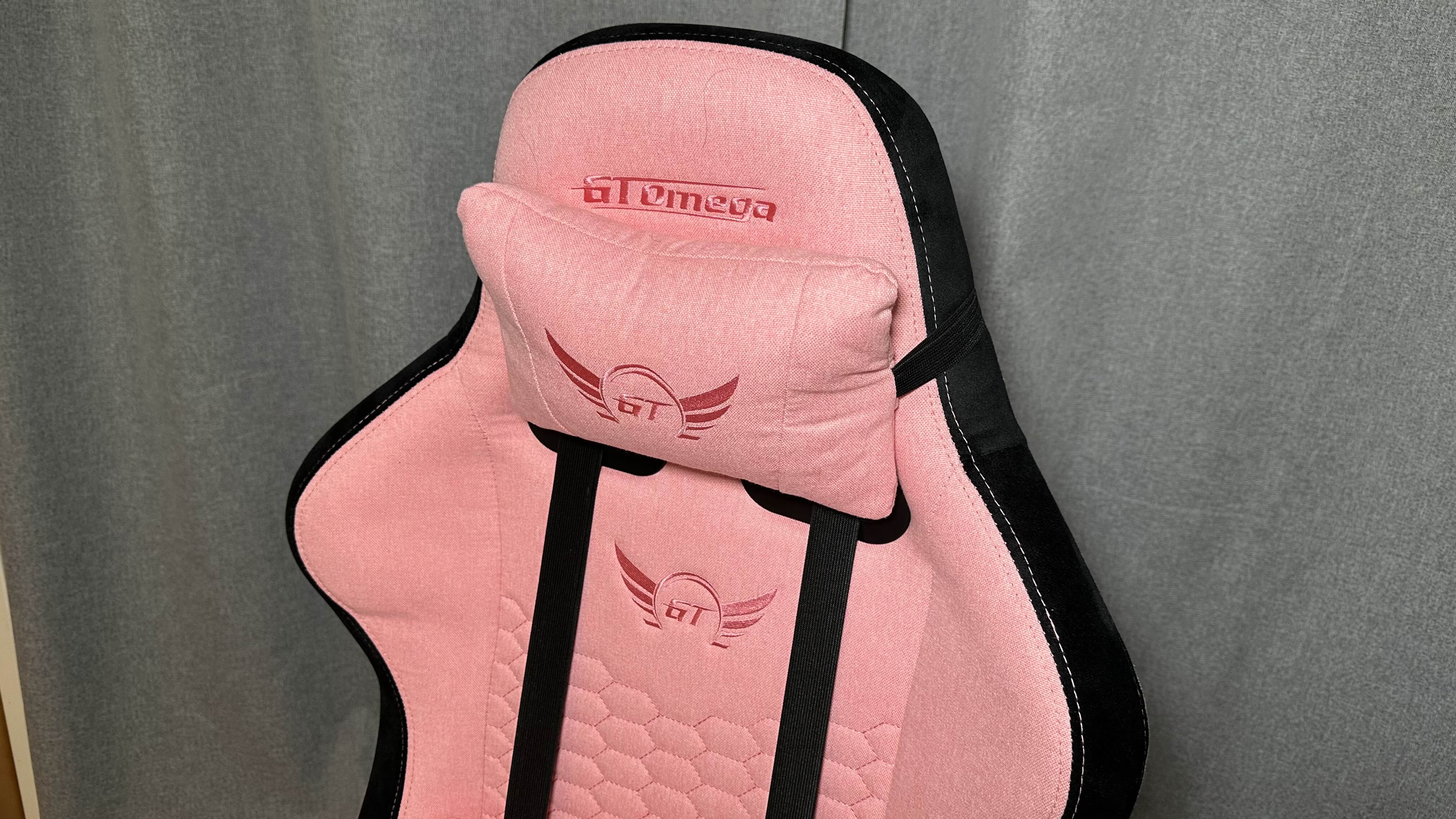 A closer look at the backrest on the GT Omega Pro Series Gen 2