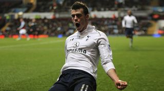Gareth Bale celebrates 2012-13