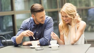 Man woman on a date: online dating tips