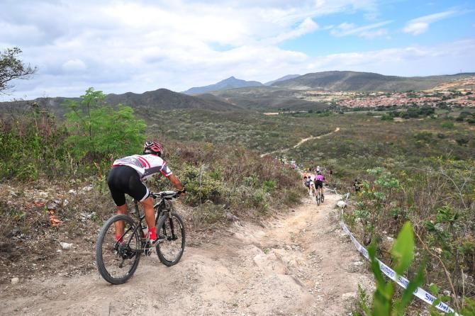 Racers on the descent