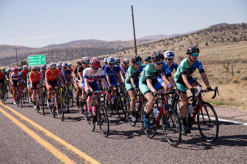 Hagens Berman leads the field during stage 1 of the Tour of The Gila on April 18, 2018 in Silver City,