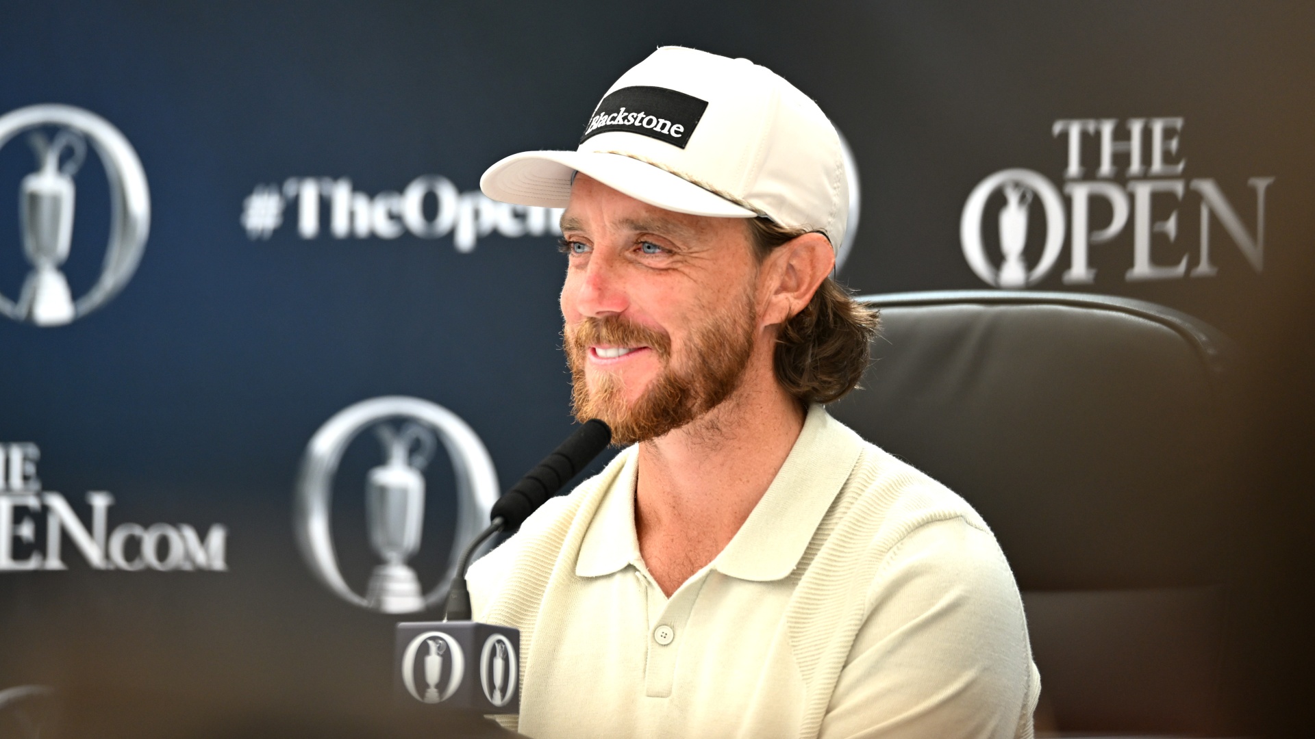Tommy Fleetwood speaking to the media ahead of The Open 2026