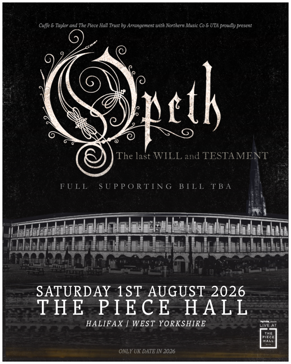 Opeth 2026 live poster