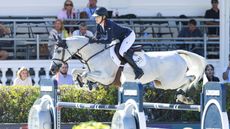 Ellen Whitaker and Equine America Spacecake in action at the Nations Cup Final in Barcelona