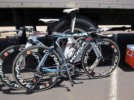 Interestingly, Skil-Shimano riders used both Koga - made by Lapierre - and Stevens time trial bikes for the opening prologue of the USA Pro Cycling Challenge.