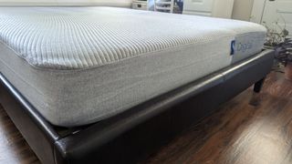 Casper Original mattress review, featuring a side/edge profile of the mattress on our tester's bed