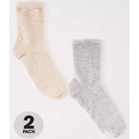 2 Pack Fluffy Ankle Socks: was £8, now £5 at Very