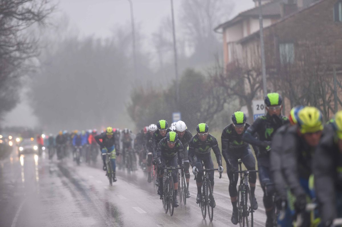 The weather was horrible for stage 6 of Tirreno-Adriatico