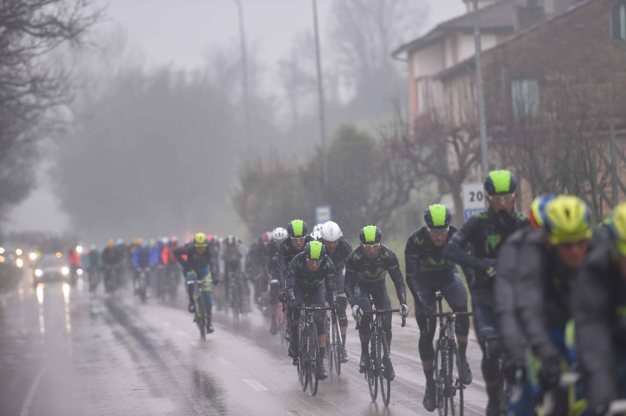 The weather was horrible for stage 6 of Tirreno-Adriatico