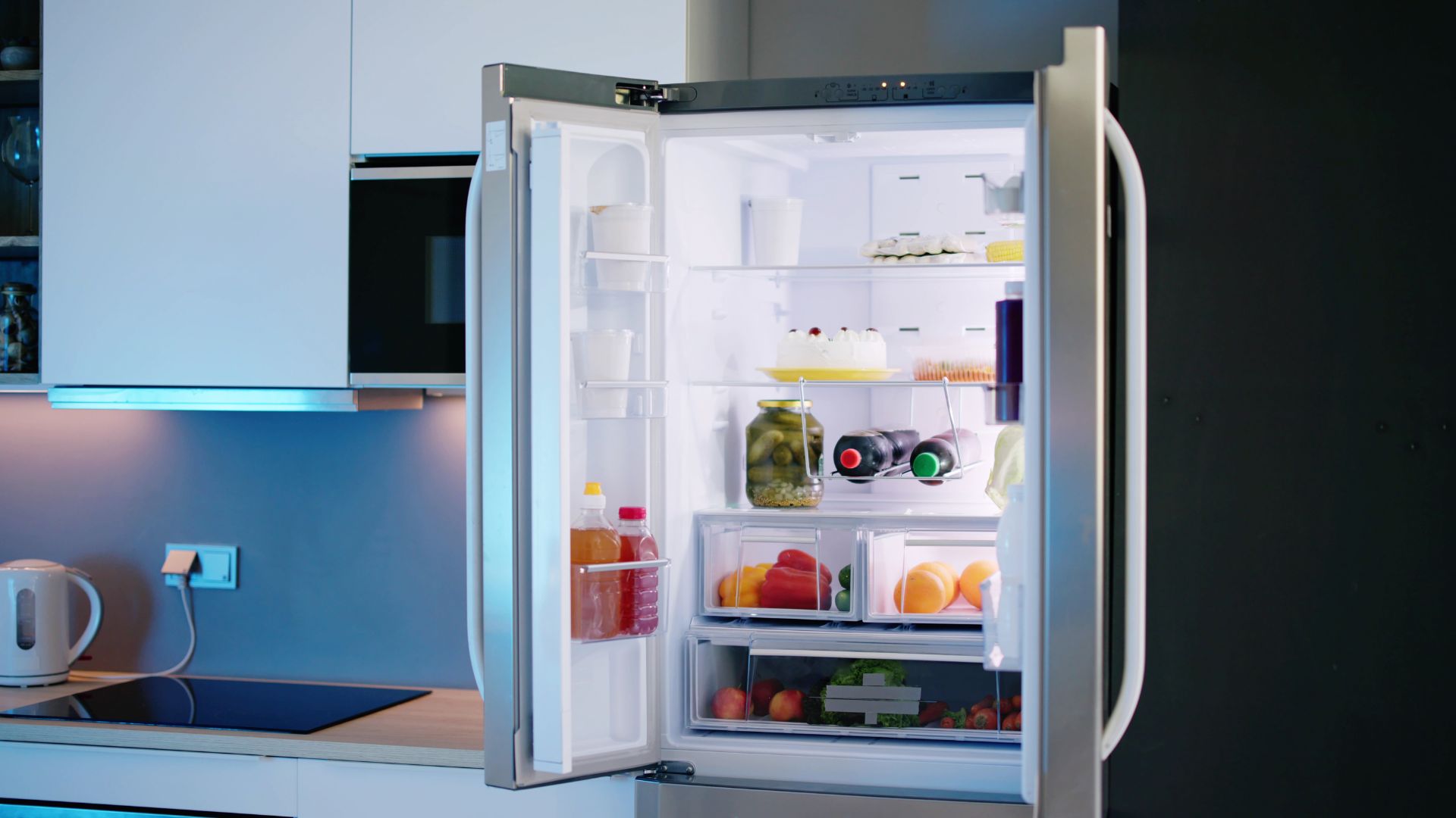 Where should a refrigerator go in the kitchen