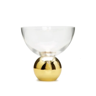 Gold ball pedestal bowls