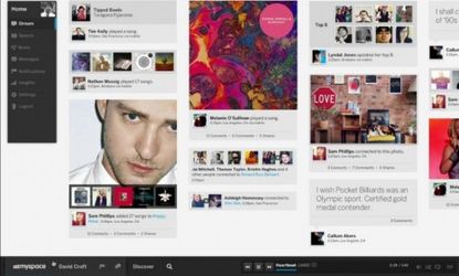 The new MySpace uses a drag-and-drop interface that is meant to make it easier for users to connect with artists they like.