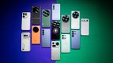 Pile of phones with Pixel 10 Pro XL showing Android 17 logo