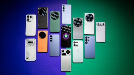 Pile of phones with Pixel 10 Pro XL showing Android 17 logo