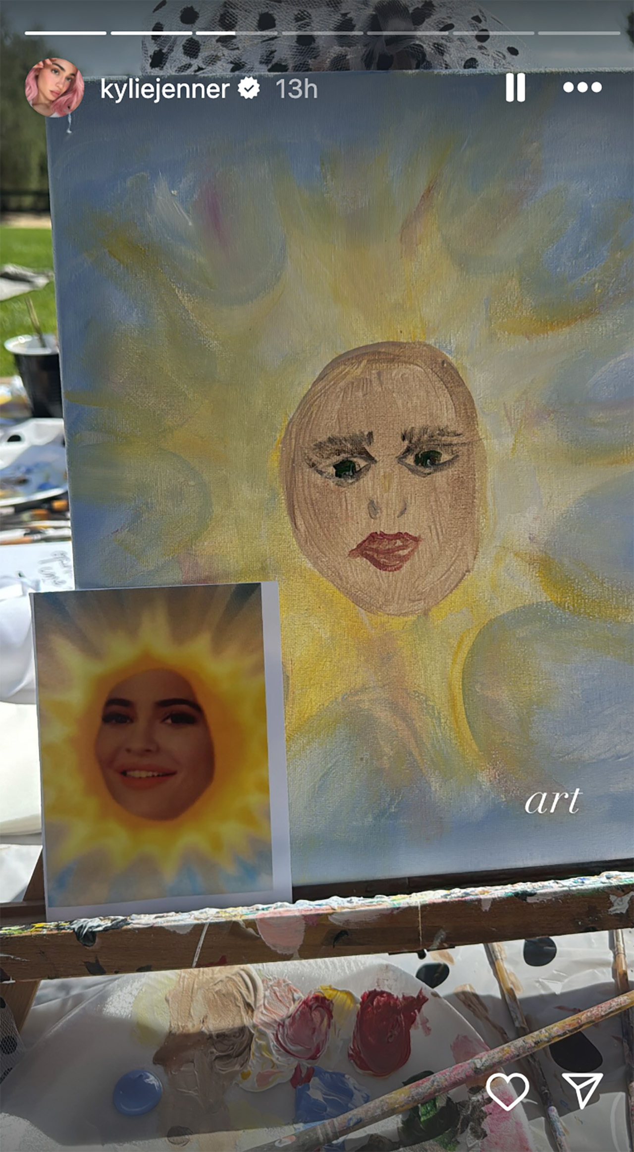 Instagram Stories photos show Kylie Jenner painting her 2019 