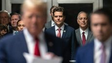 Matt Gaetz arrives at New York City court on May 16, 2024, for former U.S. President Donald Trump's trial. 