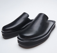 Zara, Minimalist leather clogs