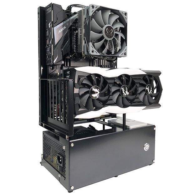 alt view of N frame case without monitor but with components