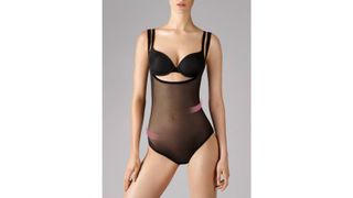 Black Forming Strong tulle bodysuit, Wolford