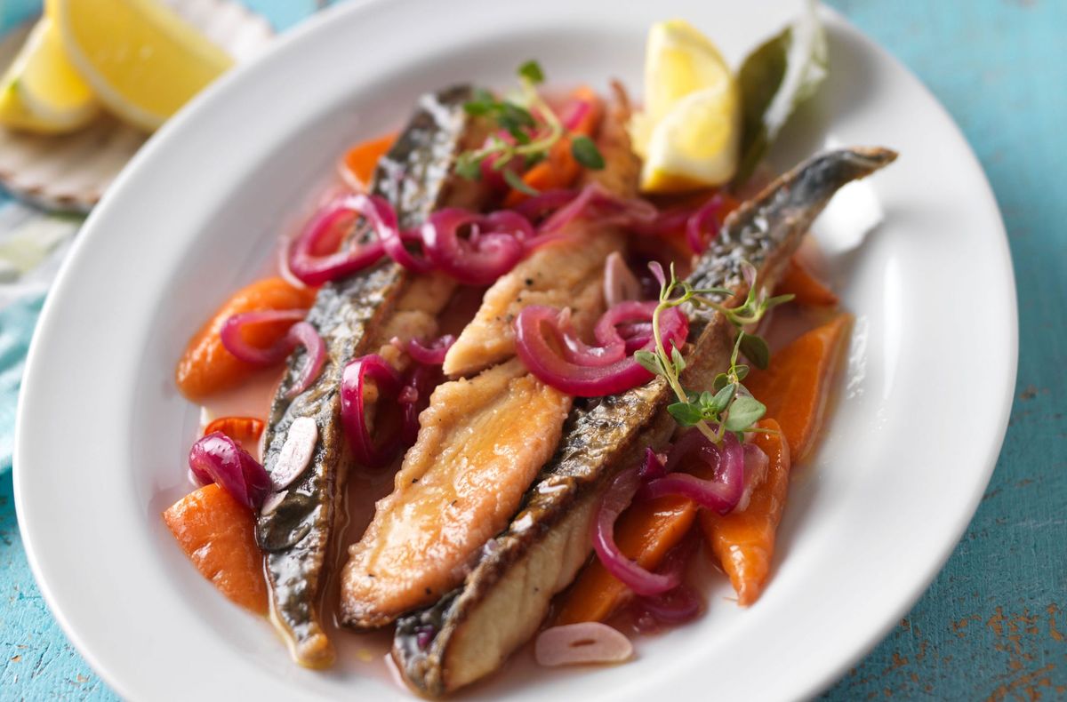 Mackerel escabeche Spanish Recipes GoodtoKnow
