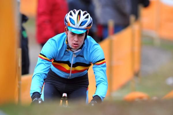 Belgian U23 champion Joeri Adams is a picture of concentration.
