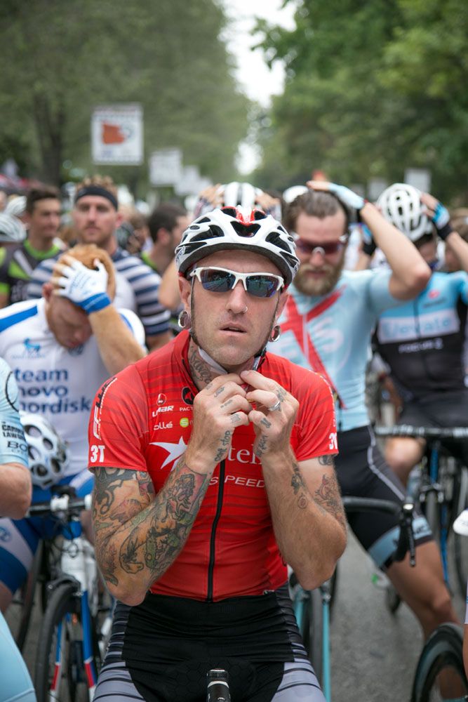 Adam Myerson at the start