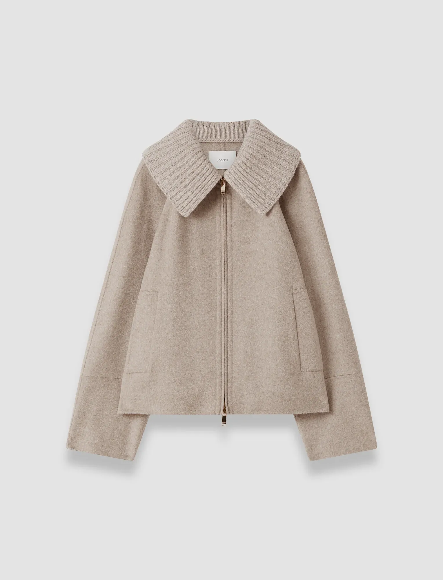 Joseph, Cooksey Ribbed-Knit Trimmed Wool and Cashmere-Blend
