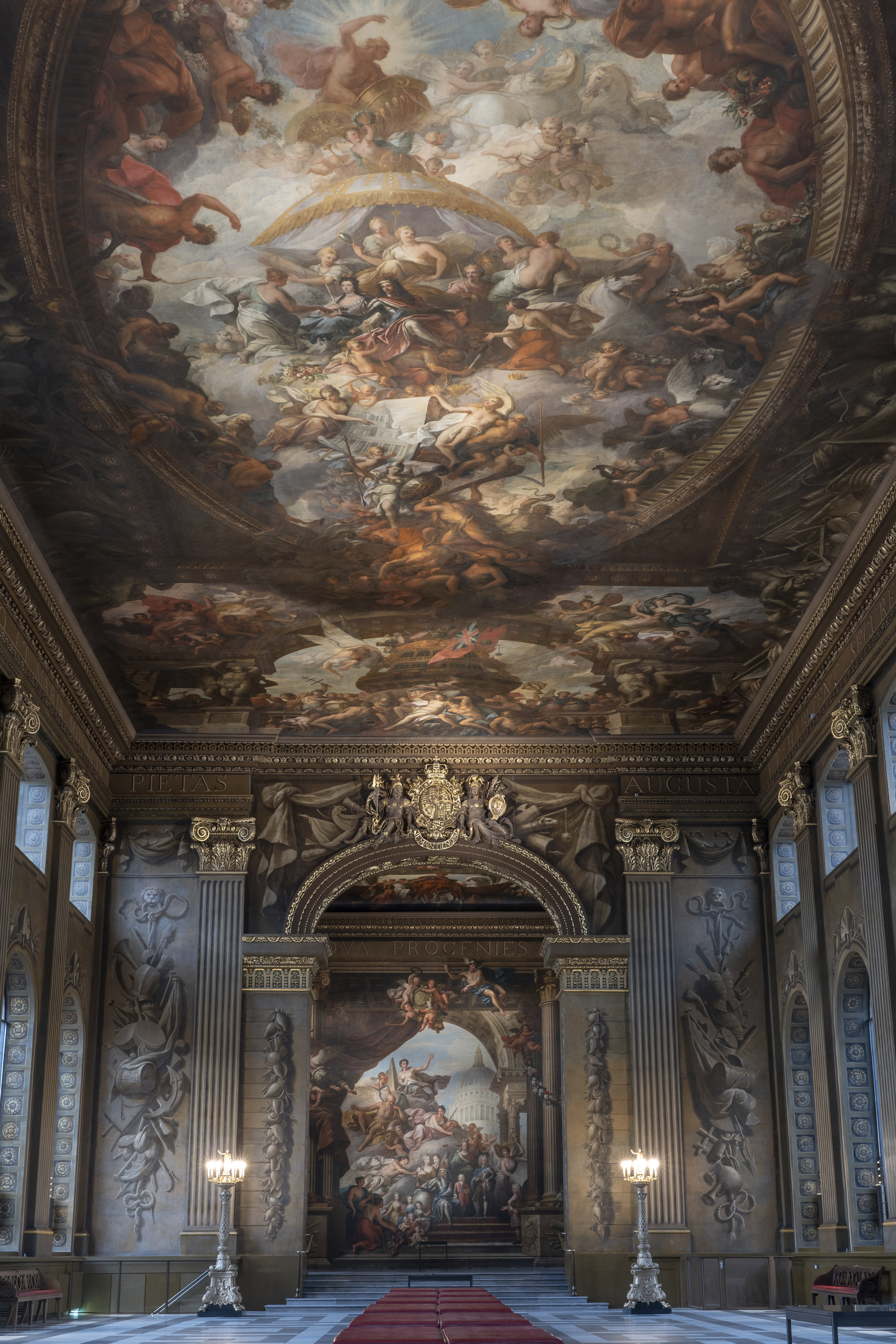 An image of the Painted Hall at the Old Royal Naval College, which features in Jurassic World: Rebirth (2025).