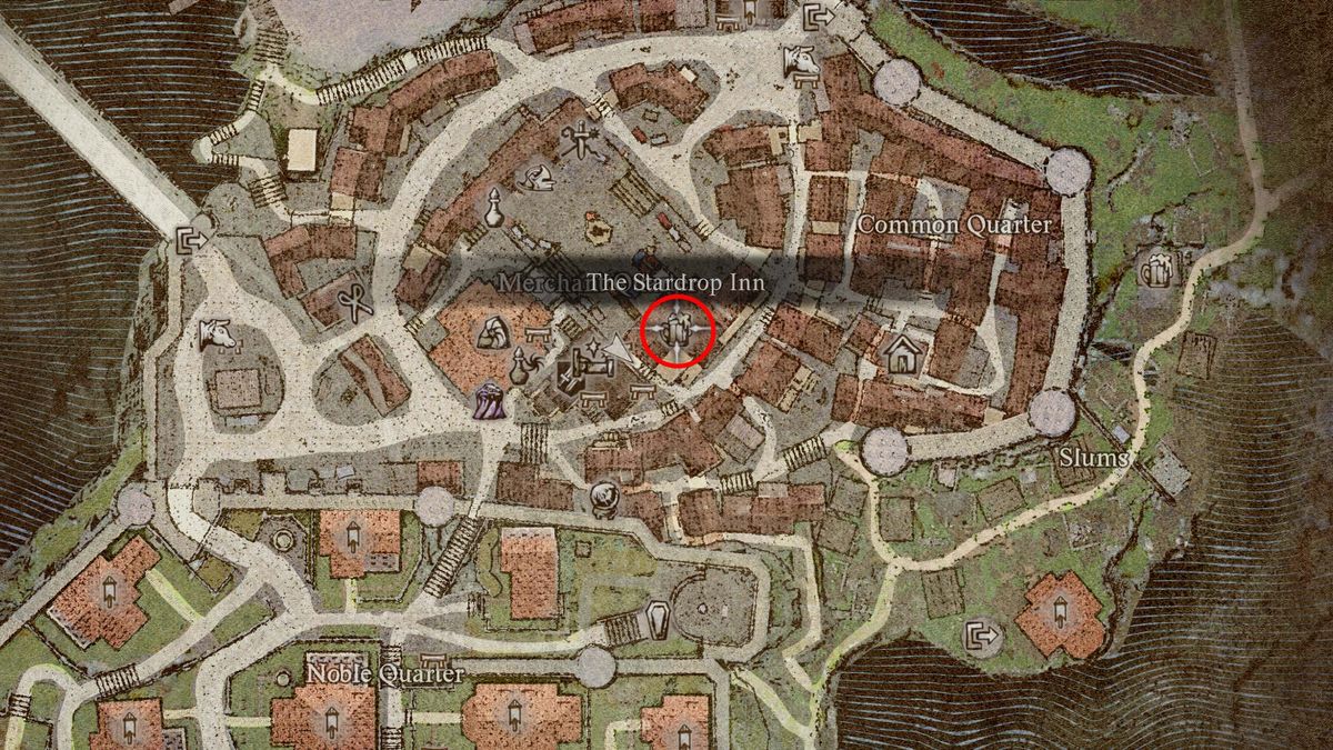 Dragon's Dogma 2: Map of The Stardrop Inn.