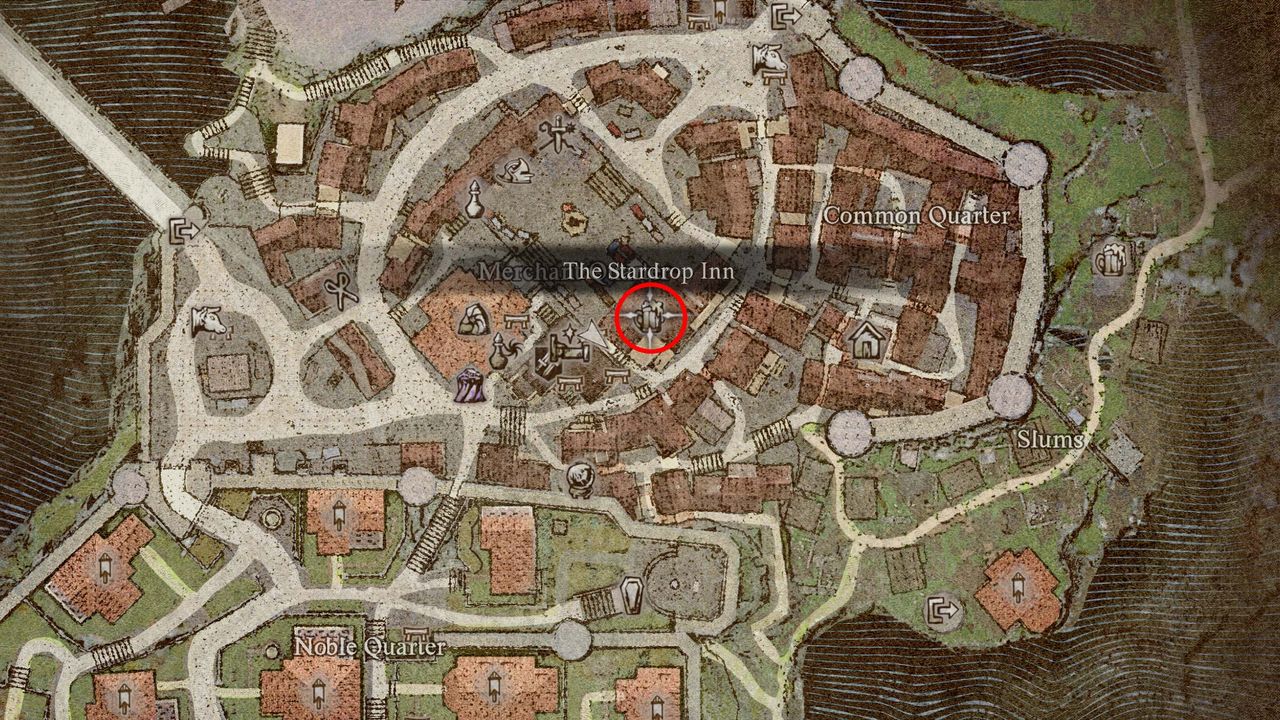 Dragon's Dogma 2: Map of The Stardrop Inn.