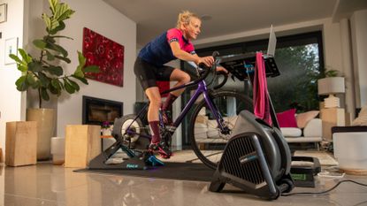 Exercise bike with online heart monitor