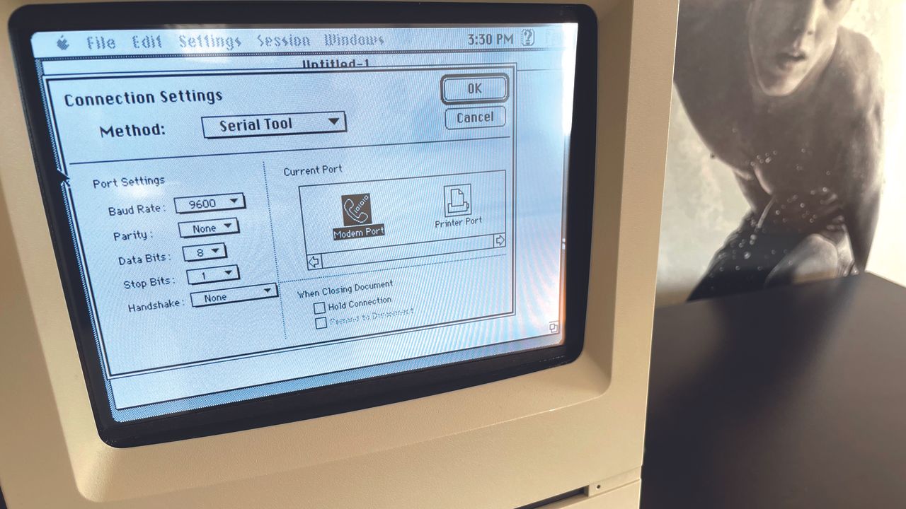 Connection settings for the MacintoshPi