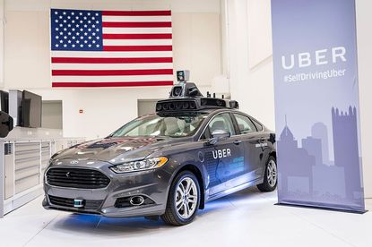 An Uber self-driving car