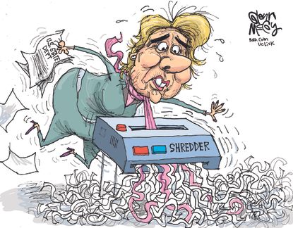 
Political cartoon U.S. Hillary Clinton emails